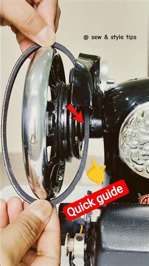 Quick Way to Install a Sewing Machine Motor Belt #sewingmachinerepair #silaimachine #tailoringtips