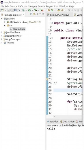 How to create a class for Java in Eclipse ID #youtubeshorts #shortvideos #shortfeed #java #coding