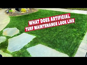 How do we take care of our Artificial Turf? Turf Maintenance - Before and After