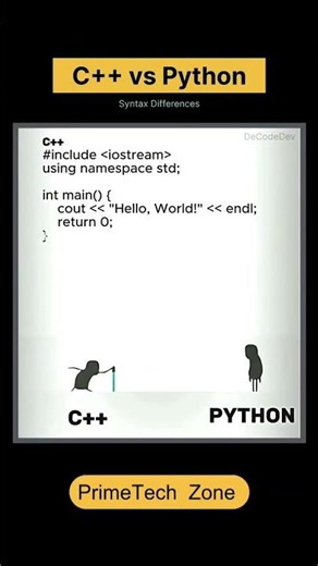 C++ vs Python,which Programming Language Should You Learn?#python#coding#programming#shorts#learning