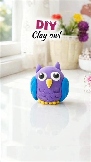 Cute Handmade Clay Owl #diycraft #clayart #shorts