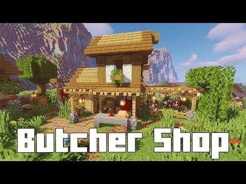 Minecraft Butcher Shop Tutorial | Cozy Village Meat Market