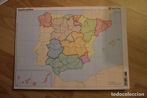 Pais Espana Mapa Fisico Mudo Vicens Vives
