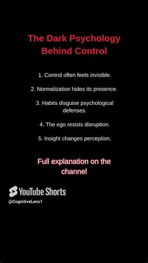 The Dark Psychology Behind Control