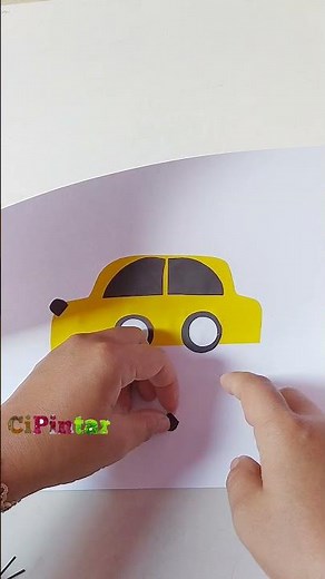 Mobil origami ll Kolase mobil dari kertas origami