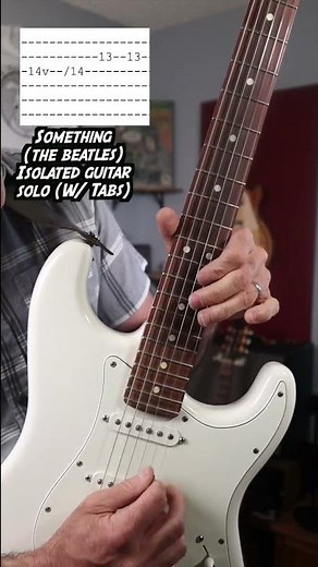 George’s isolated guitar solo from something by the Beatles (with tabs) #shorts