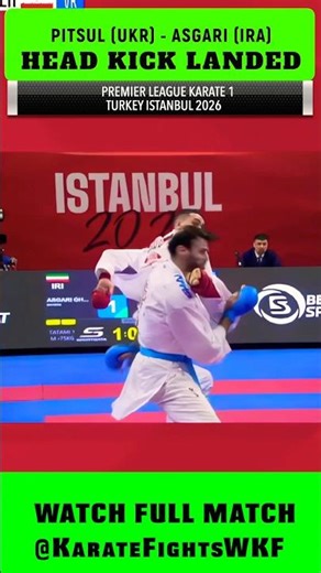 How did he survive THAT head kick?! 😳💥 #karate