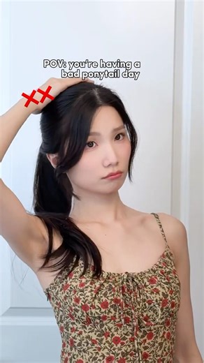 Easy ponytail hack that gives more lift and volume!#hairstyle #hairtok #ponytail #volumeponytail