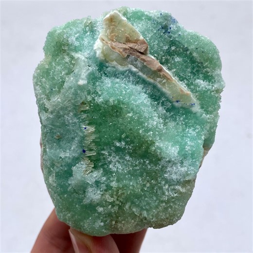 Natural Aragonite With Azurite Healing Specimen From Afghanistan ( 241 Grams ) - Etsy UK