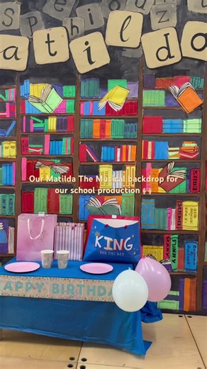 Matilda the Musical backdrop for school production #teacherdiaries #teacherlife #schoolproduction