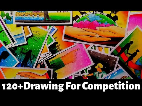 120+ drawing for any art Competition / Poster drawing ideas for Competition / Drawing space