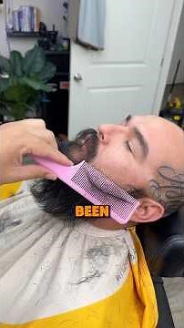How to trim a long beard #barber #hairstyle #beardstyle #beard #beards #barber #barberlife