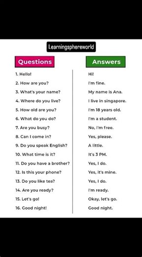 Questions vs Answers in English 🗣️ _ Speak Confidently in Daily Life! 🔥