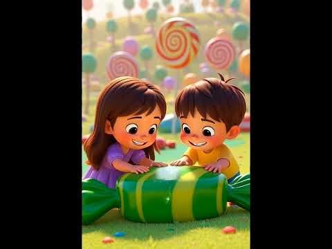 Kids color learning with candy world