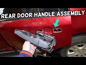 REAR DOOR HANDLE ASSEMBLY REMOVAL REPLACEMENT FORD EDGE, LINCOLN MKX
