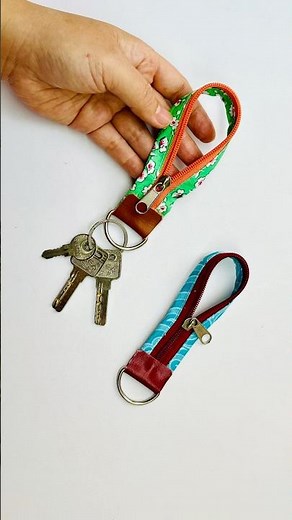 🔑Instructions for sewing key chains from a zipper, very convenient
