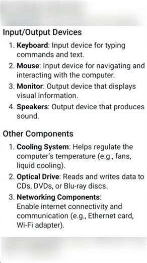 Learn Computer System Input/Output Devices Name In English #computergk #Computergs #Inputdevice #New