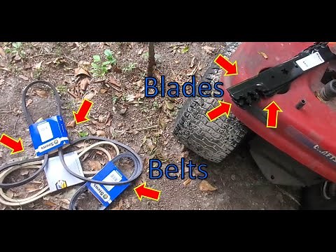 Installing the belts on a Craftsman DYT 4000