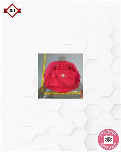 Vera Bradley, Hot Pink Quilted Satchel Handbag Purse Bag With Turn Lock Pocket ￼