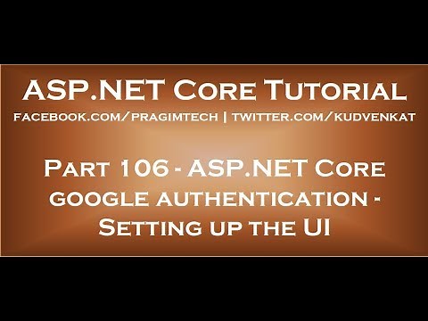 ASP NET Core google authentication setting up the UI