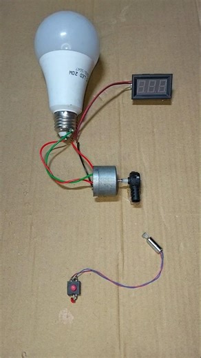 Powering a LED Light and Voltmeter With a Mini Gear Box Drone Motor • DC Motor #dcmotor #tech #short