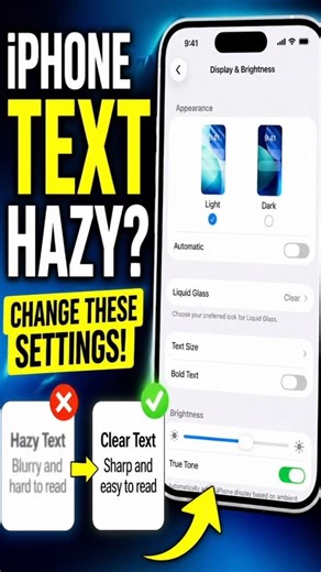 iPhone Text Hazy? Fix Liquid Glass Setting Now! 🔥