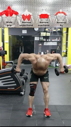 "4 Dumbbell Row Variations for Ultimate Back Gains!"#shorts #fitness #motivation