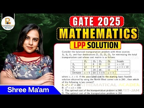 GATE 2025 Mathematics LPP Q.No 24 Solution | GATE 2025 LPP Maths Solution | GATE 2025 Q.No 24