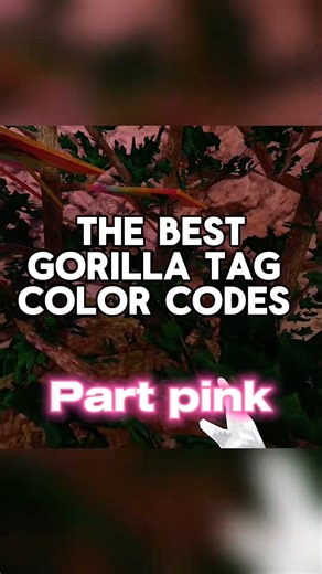 The Best Gorilla Tag Color Codes Part Pink (My Favorite Color) @_GorillaTagVR #gorillatag #vr