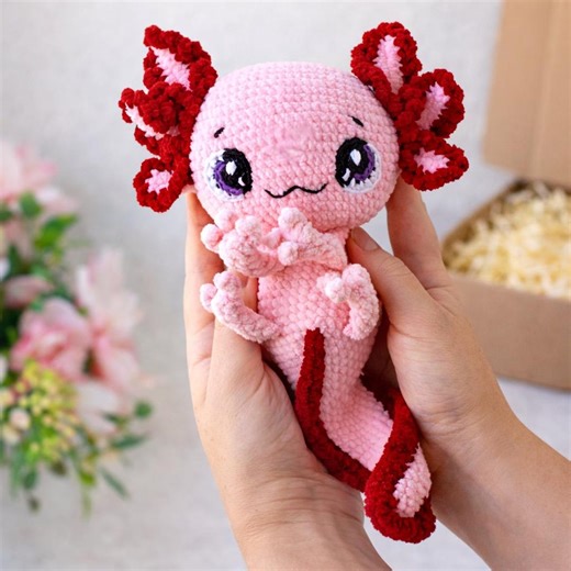 Axolotl Crochet Pattern PDF | Amigurumi Axolotl Plush Pattern | Axolotl Toy Tutorial - Etsy Australia