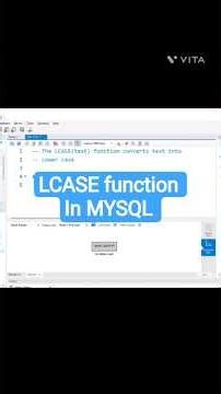LCASE function in MYSQL #mysql #mysqltutorials #mysqldatabase #sql #sqlcommands #databaseconcepts