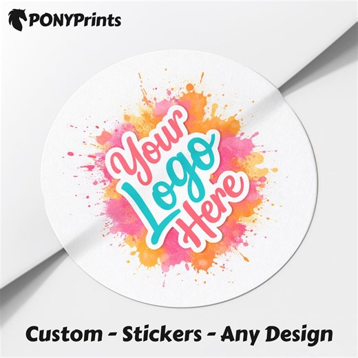 Round Logo Stickers - Custom Printed - Personalized Logo Labels for Business - Etsy