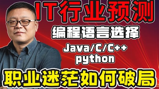 2026年IT行业基本预测！计算机专业学生就业编程语言Java/C/C  /Python该如何选择？清华大牛马士兵一次性给大家讲明白！【码士集团】