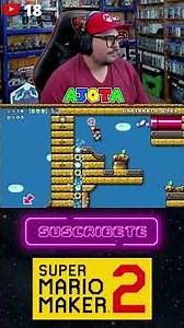 😲 I have to FALL but without touching the FLOOR 😲 #nintendo #supermariomaker2 #shorts #proplayer ...