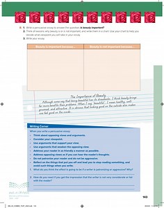 Write a persuasive essay, answering the question. Is beauty important?  جاسم العقيلي  - Writing - Mega goal 3 - ثالث ثانوي - المنهج السعودي