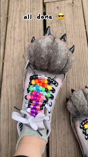 Making therian paw shoes!🐾🍂 #therian #theriangear #craft #furry #therianthropy #quadrobics #funny
