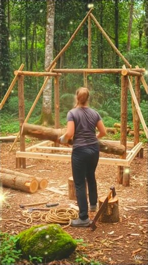 She Entered the Jungle Alone… What She Built Will Shock You 🌿 (Full Build 2026)