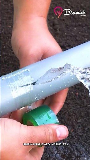 Fast Repair for Leaking Pipe with Transparent Glue Tape!