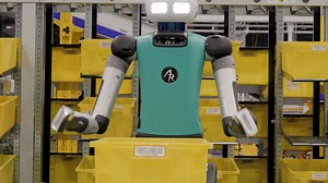 Amazon reveals six-foot robot that can walk and lift items in its warehouses
