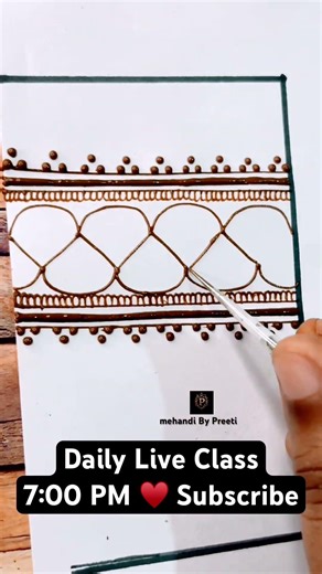 Beautiful Mehndi Border Designs | Easy Border Mehndi Tutorial | #shortsfeed #mehendidesign #mehndi