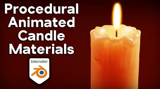 🕯️🕯️🕯️Blender 程序化蜡烛材质制作技巧（中英文字幕）