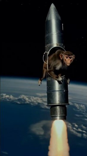 Albert II – The First Monkey in Space 🚀 | 1949 Space Mission That Made History! #shortvideo