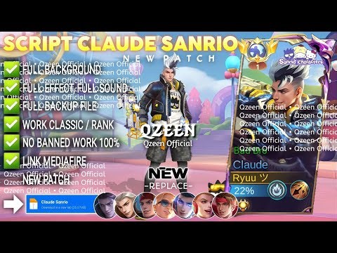 Script Skin Claude Sanrio - Bad Bro No Password | Full Effect Voice | Patch Terbaru