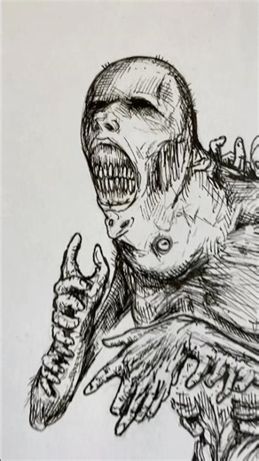 Monster drawing for Halloween. #halloween #monster #darkart #comicart