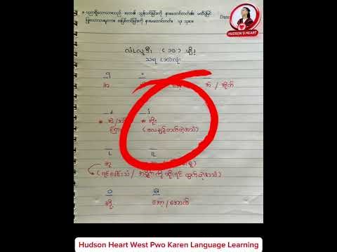 Learning West Pwo Karen Language, letters and vowels