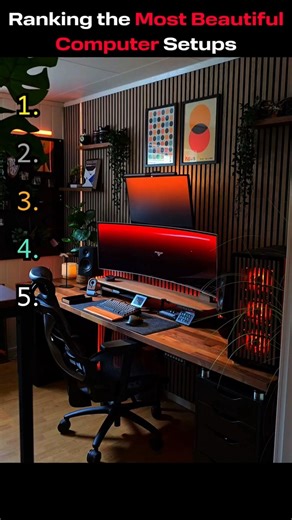 Ranking the Most Beautiful Computer Setups🔥💻✨ #shorts