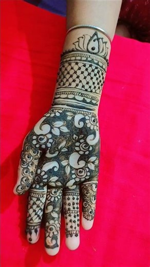 Full Hand Mehndi Design 🌸 | Front Hand Mehndi Design #mehndi #shorts #shortsfeed #shortsviral