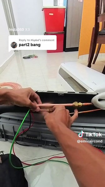 Pemasangan Midea 1hp di Temerloh: Part 2