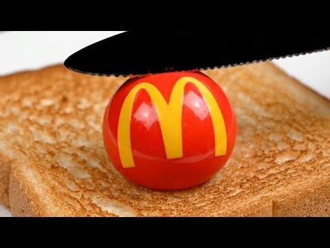 Ai ASMR Logo toast Spreading & cutting | oddly satisfying Food ( 4k No Talking)