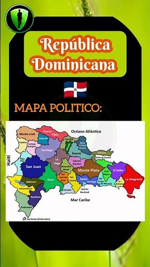 Mapa político de REPUBLICA DOMINICANA. Conócelos!